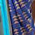 Navy blue navy blue & gold-toned ethnic motifs woven design zari ikat saree