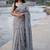 Grey woven design sequinned  cotton khadi saree