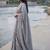 Grey woven design sequinned  cotton khadi saree