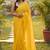 Yellow embellished zari  cotton handloom khadi saree