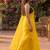 Yellow embellished zari  cotton handloom khadi saree