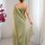 Green embellished sequinned  chiffon designer saree