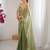 Green embellished sequinned  chiffon designer saree