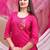 floral embroidered chanderi cotton straight kurta with trousers & dupatta
