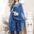 embroidered thread work  silk a-line kurta with trousers & dupatta