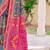 Grey warli zari grey silk blend ethnic printed festive wear saree with matching blouse