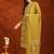 bandhani printed thread work v-neck  cotton kurta with trousers & dupatta