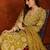 bandhani printed thread work v-neck  cotton kurta with trousers & dupatta