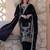 floral embroidered sequinned  silk straight kurta with trousers & dupatta