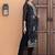 floral embroidered sequinned organza straight kurta with trousers & dupatta