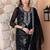 floral embroidered sequinned organza straight kurta with trousers & dupatta