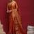 Orange woven design zari banarasi saree