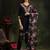 floral embroidered v neck chanderi cotton kurta with trousers & dupatta