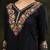 floral embroidered v neck chanderi cotton kurta with trousers & dupatta