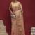 Peach woven design zari banarasi saree with matching blouse