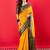 Yellow woven design zari banarasi saree