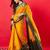 Yellow woven design zari banarasi saree