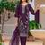 floral embroidered chanderi cotton straight kurta with trousers & dupatta