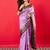 Lavender woven design zari banarasi saree