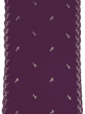 floral embroidered chanderi cotton straight kurta with trousers & dupatta 4