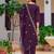floral embroidered chanderi cotton straight kurta with trousers & dupatta