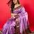 Lavender woven design zari banarasi saree