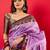 Lavender woven design zari banarasi saree