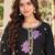 floral embroidered regular chanderi cotton kurta with trousers with dupatta