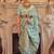 Blue women woven design jaali silk blend banarasi saree