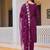 floral embroidered regular chanderi cotton kurta with trousers with dupatta