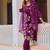 floral embroidered regular chanderi cotton kurta with trousers with dupatta