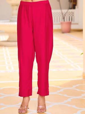 floral embroidered mirror work chanderi cotton kurta & trousers & dupatta 7