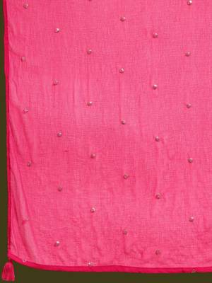 floral embroidered sequinned straight kurta with trouser & dupatta 4