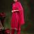 floral embroidered sequinned straight kurta with trouser & dupatta