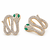 Anti-tarnish, gold-tone finish, pave crystal setting, stud back closure, statement jewellery