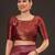 Maroon woven design zari silk blend kanjeevaram saree