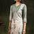 floral printed regular  silk straight kurta with trousers & dupatta