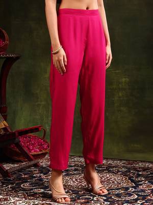 floral embroidered mirror work straight kurta with trouser & dupatta 7