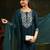 embroidered thread work chanderi cotton kurta with trousers & dupatta