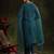 embroidered thread work chanderi cotton kurta with trousers & dupatta