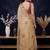 Beige ethnic motifs embroidered  cotton saree