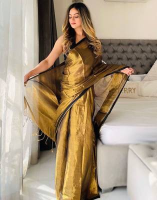 Gold tissue handloom kasavu saree 1