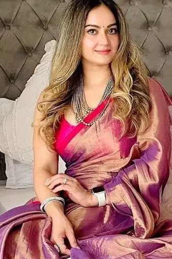 Purple woven design tissue kasavu saree
