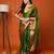 Green green paisley woven design zari organza banarasi saree