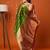Green green paisley woven design zari organza banarasi saree