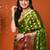 Green green paisley woven design zari organza banarasi saree