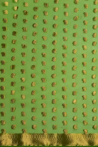 Green green paisley woven design zari organza banarasi saree