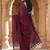 Maroon woven design  cotton khadi saree