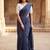 Navy blue  cotton handloom khadi saree