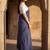 Navy blue  cotton handloom khadi saree